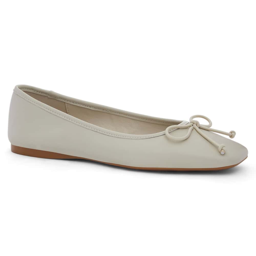 Maya Ballet Flat in Bone Leather