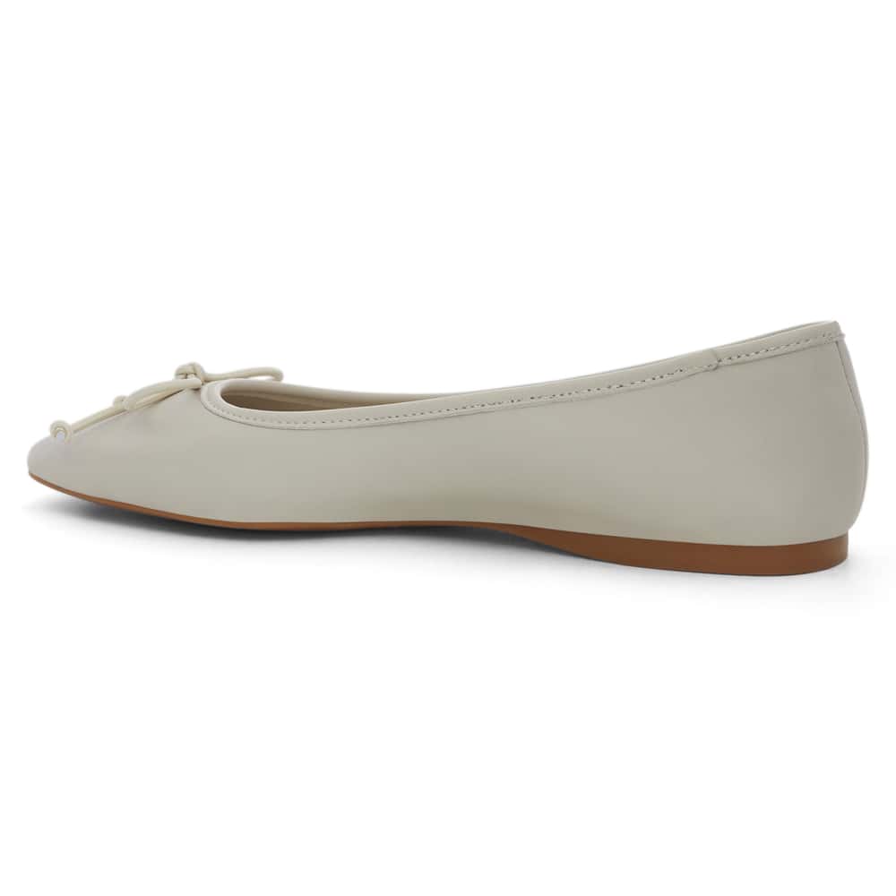 Maya Ballet Flat in Bone Leather