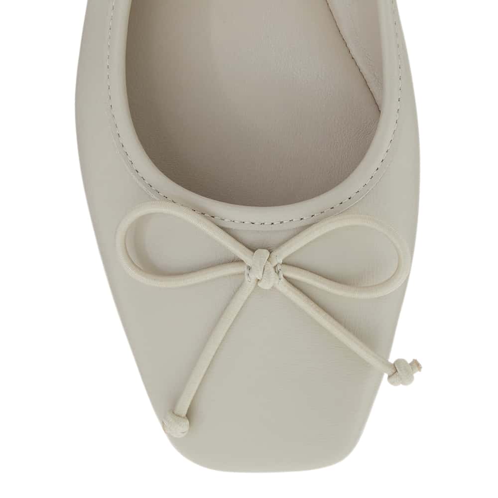 Maya Ballet Flat in Bone Leather