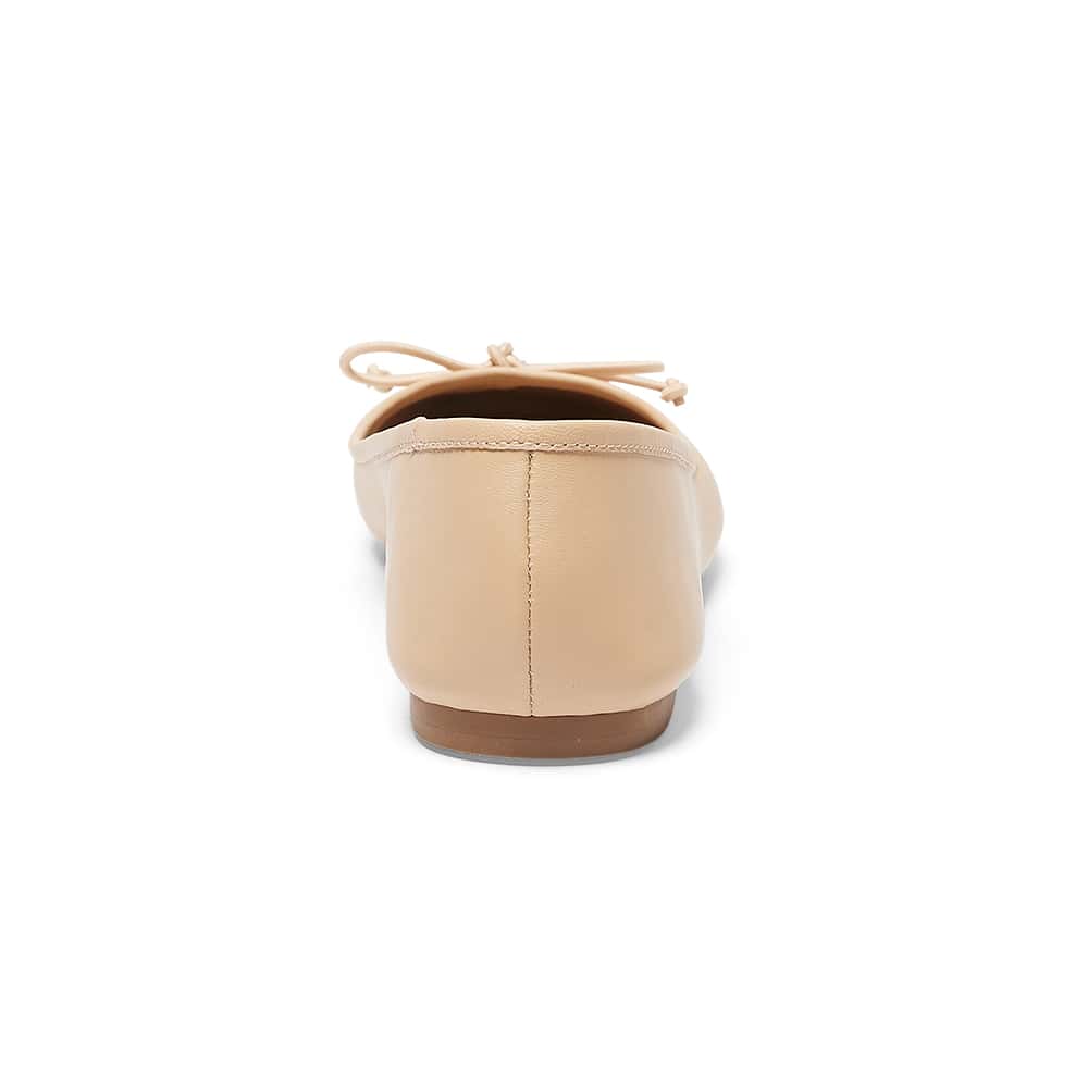 Maya Ballet Flat in Nude Leather