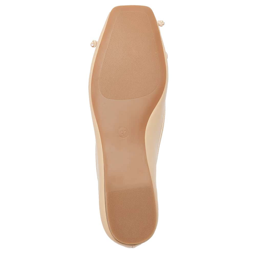 Maya Ballet Flat in Nude Leather