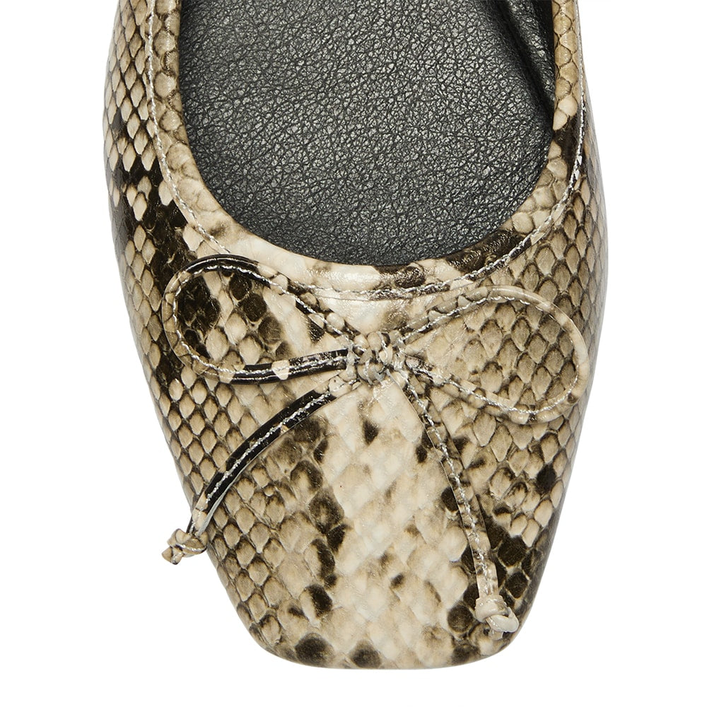 Maya Ballet Flat in Snake Leather