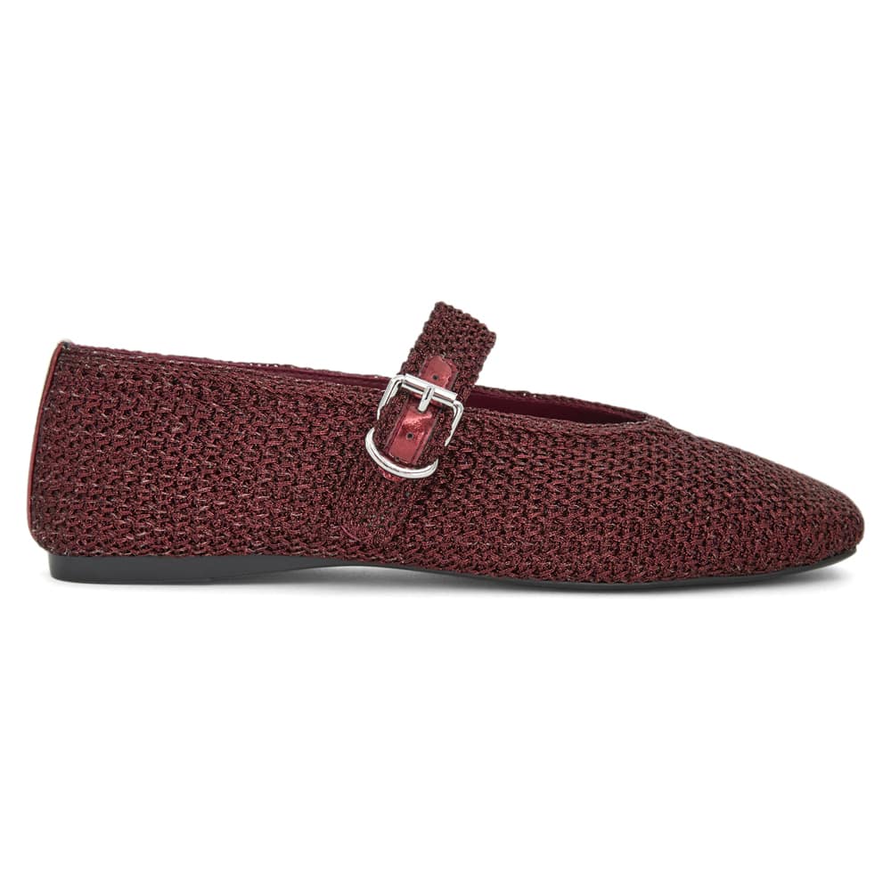 Maze Ballet Flat in Burgundy Weave