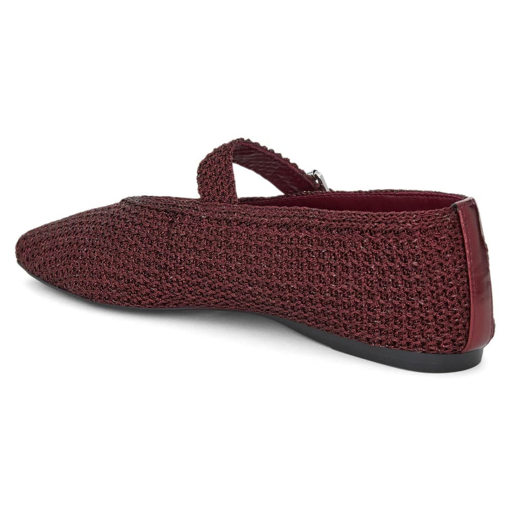Maze Ballet Flat in Burgundy Weave