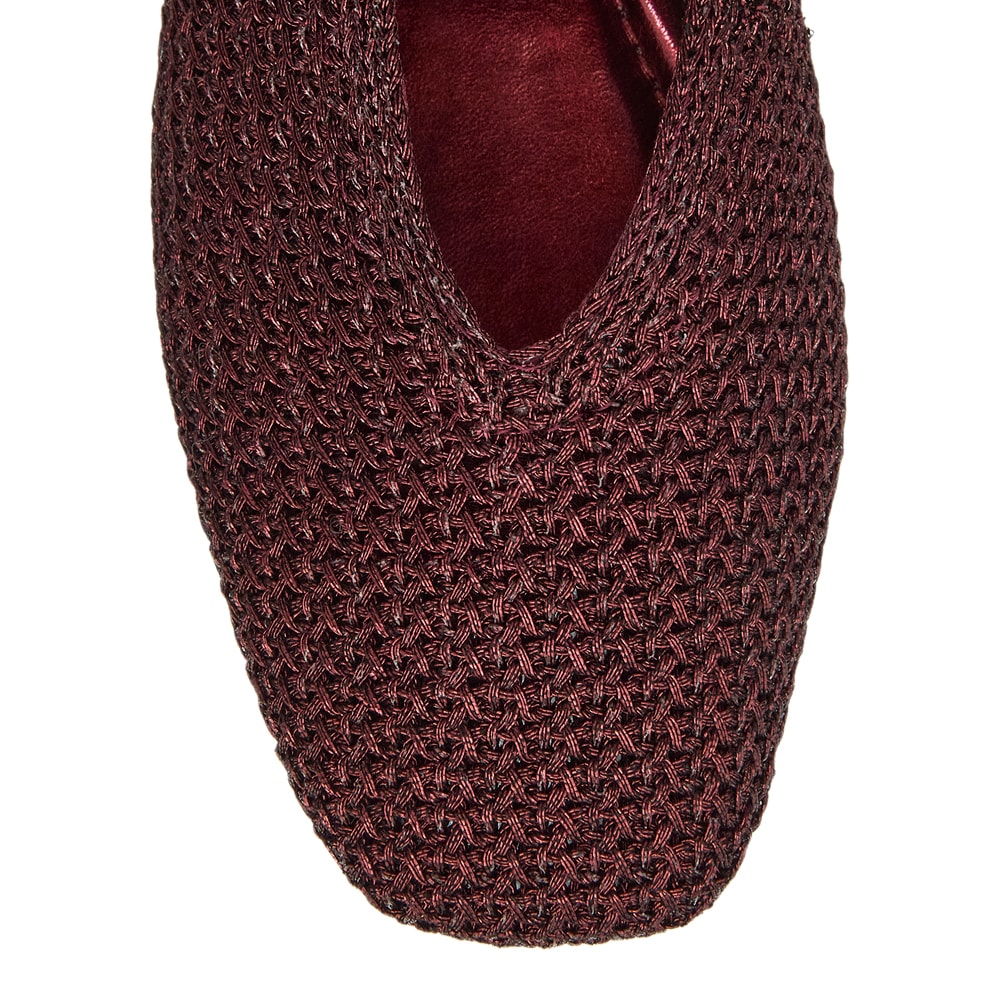 Maze Ballet Flat in Burgundy Weave