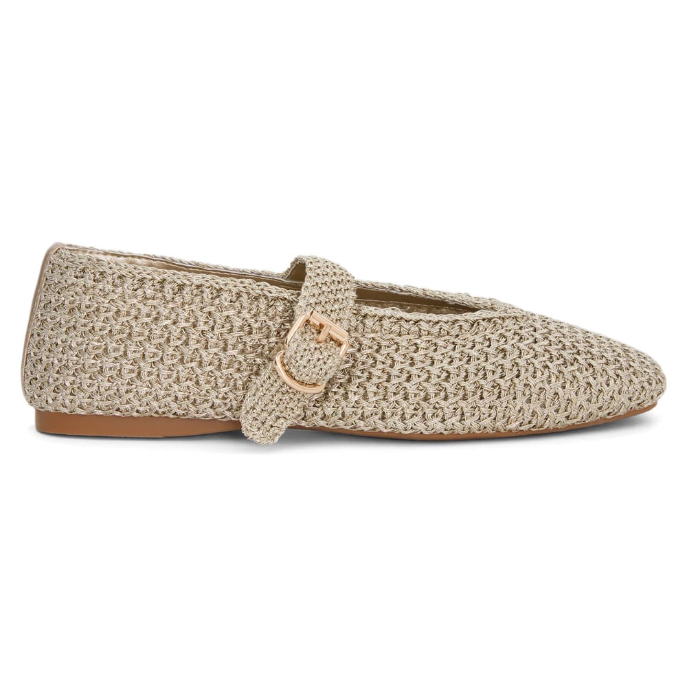 Maze Ballet Flat in Gold Weave