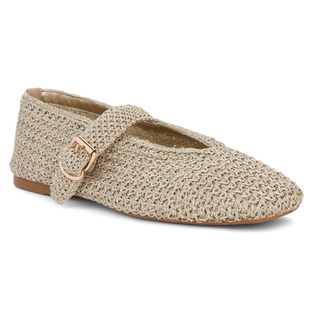 Maze Ballet Flat in Gold Weave