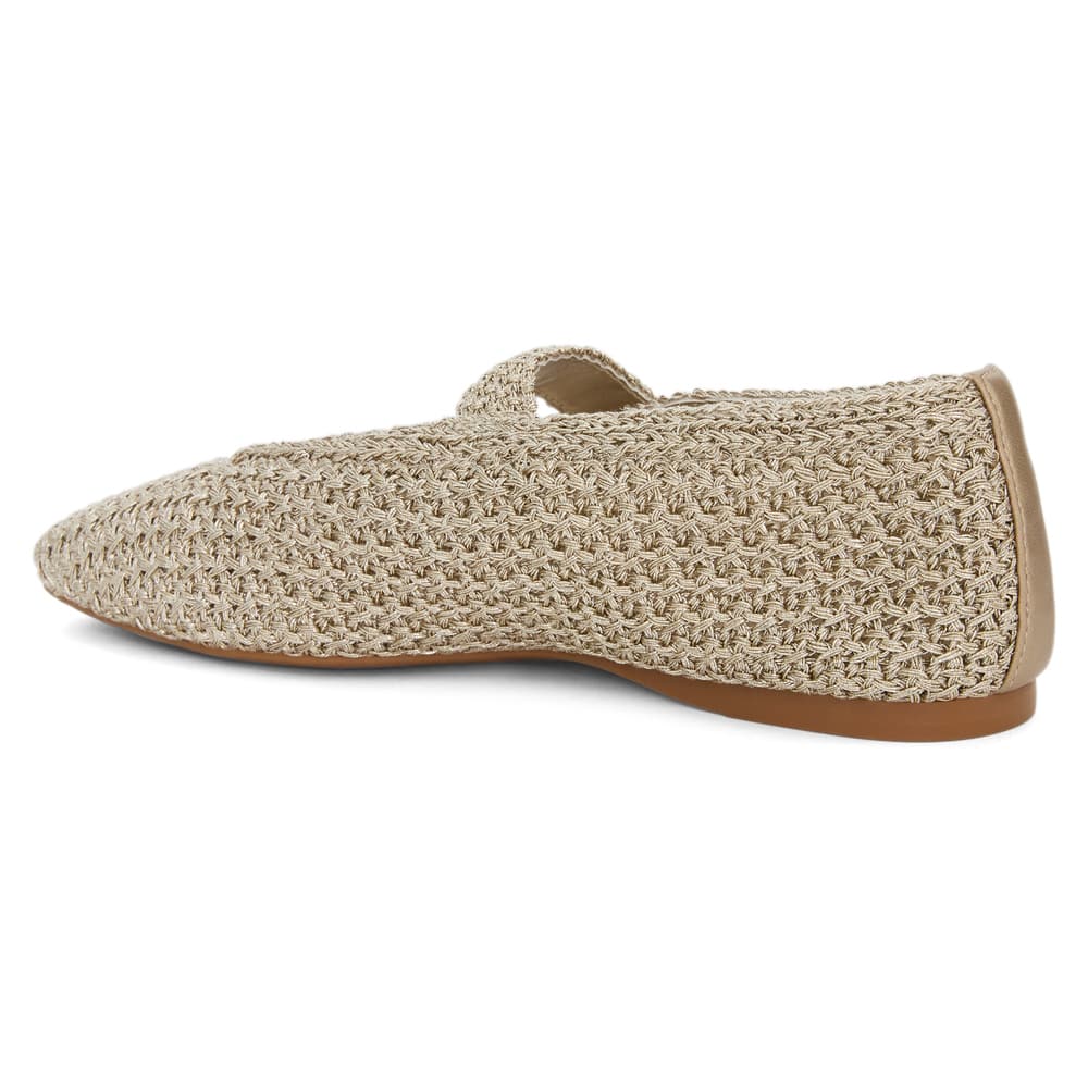 Maze Ballet Flat in Gold Weave