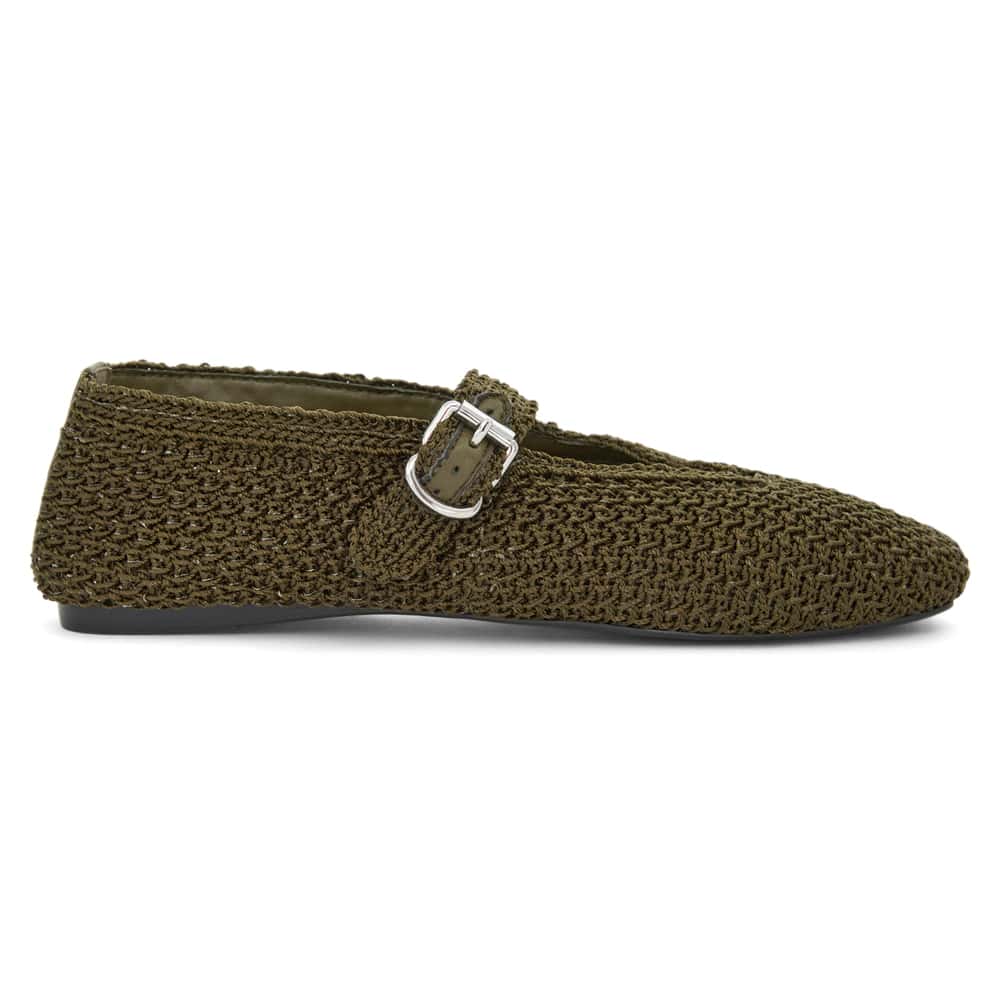 Maze Ballet Flat in Olive Weave