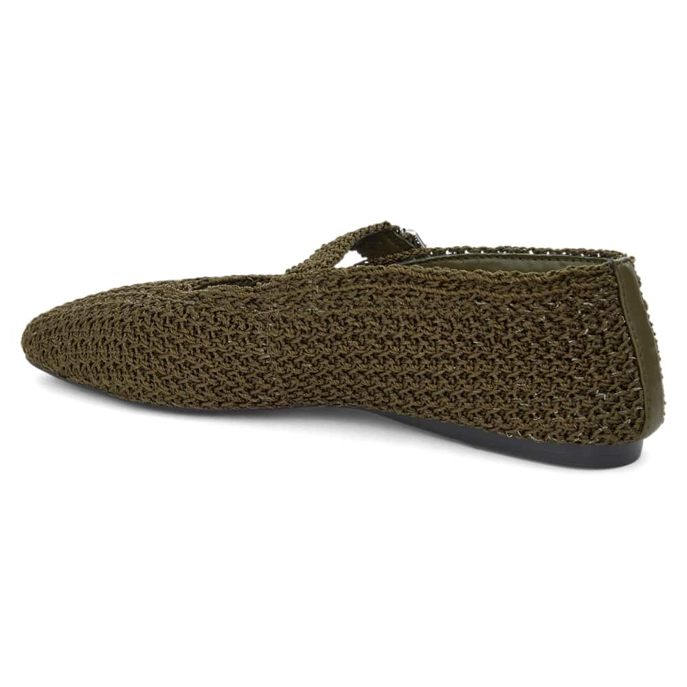 Maze Ballet Flat in Olive Weave