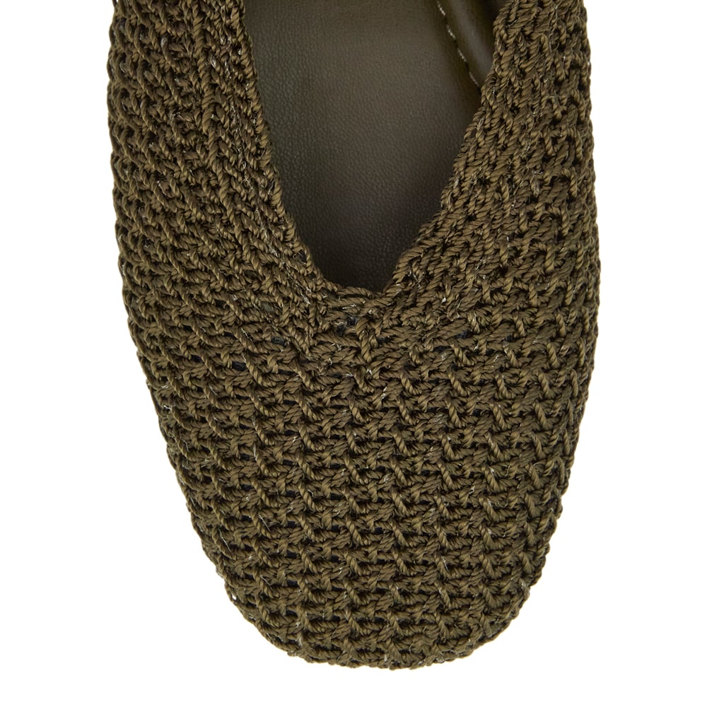 Maze Ballet Flat in Olive Weave