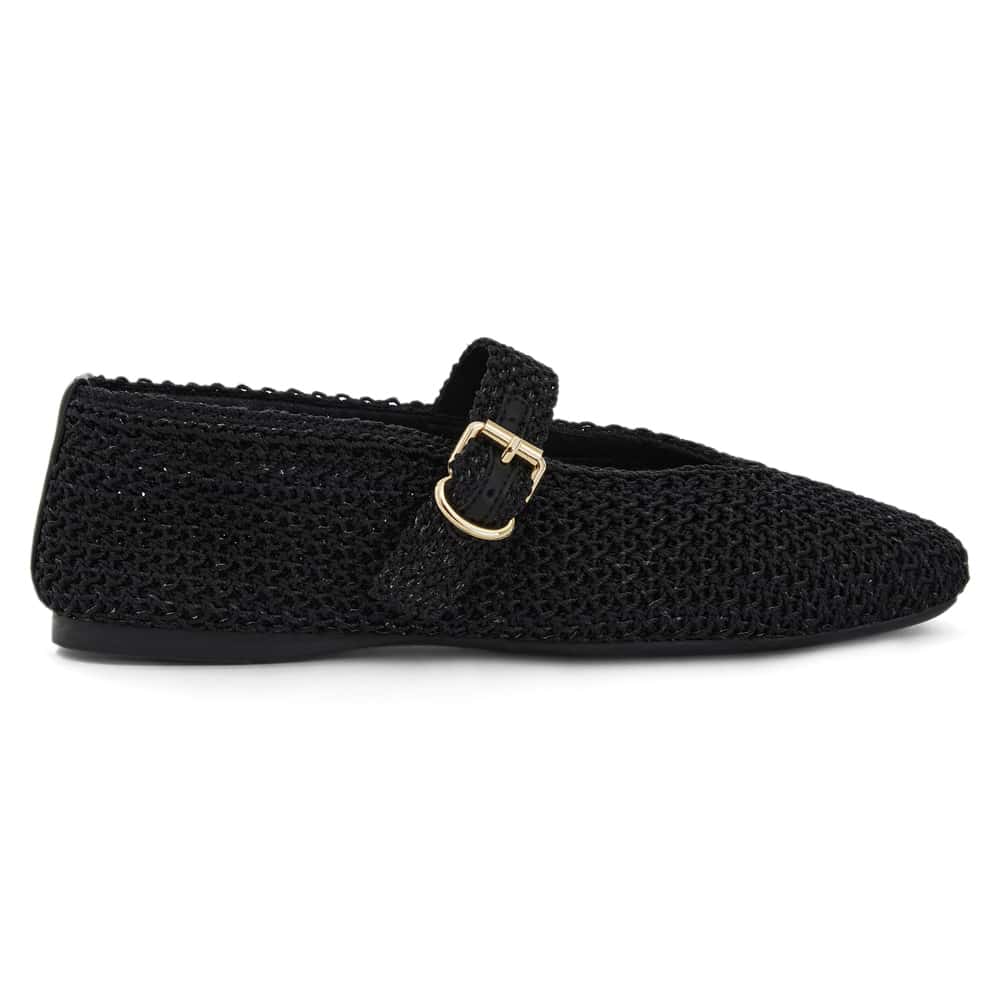 Maze Ballet Flat in Black Weave