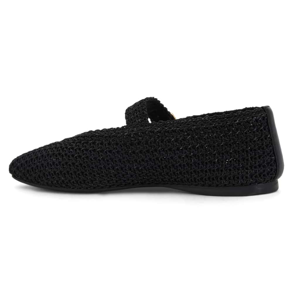 Maze Ballet Flat in Black Weave