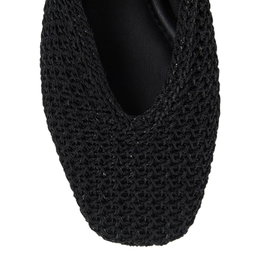 Maze Ballet Flat in Black Weave