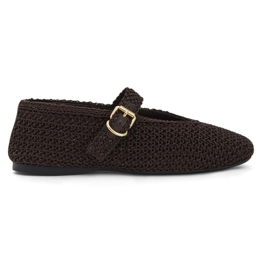 Maze Ballet Flat in Chocolate Weave