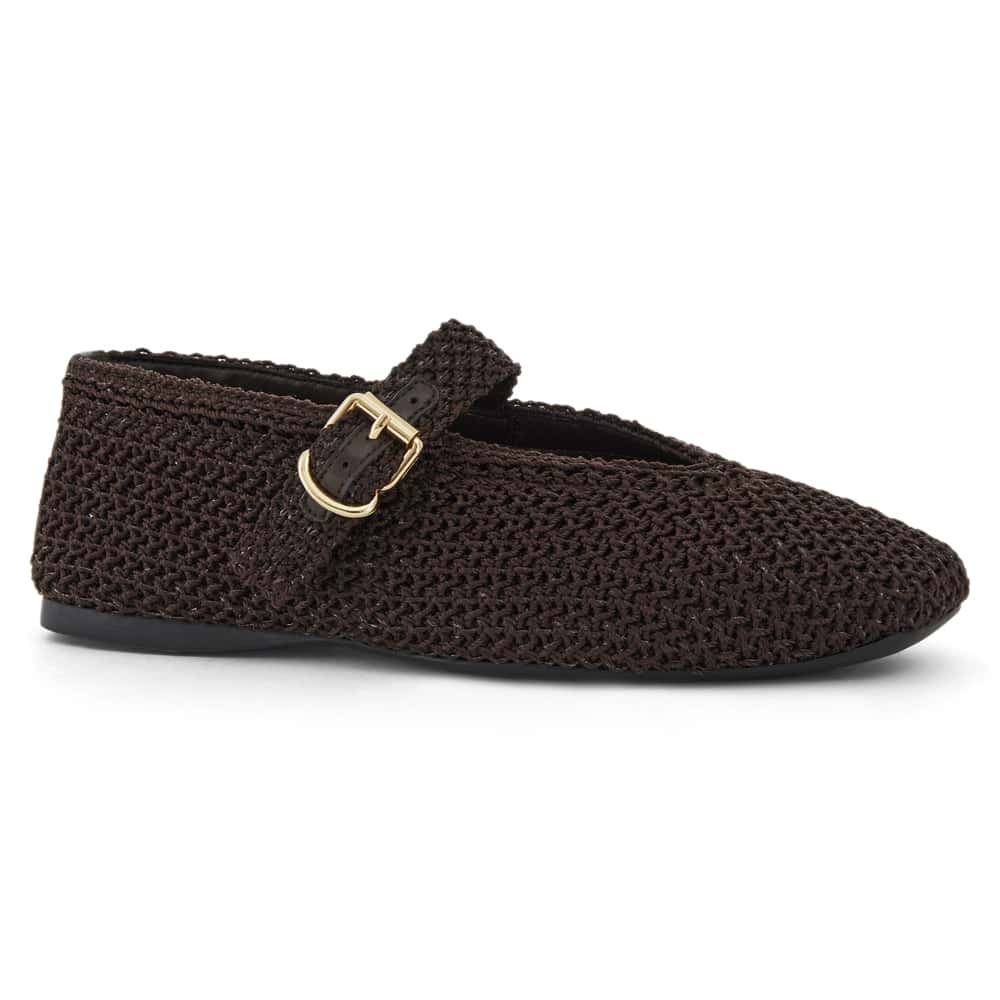Maze Ballet Flat in Chocolate Weave