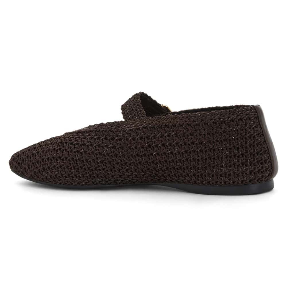 Maze Ballet Flat in Chocolate Weave