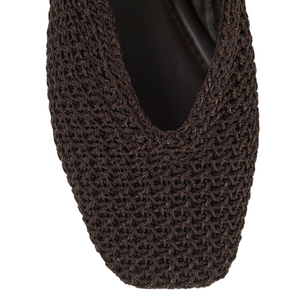 Maze Ballet Flat in Chocolate Weave