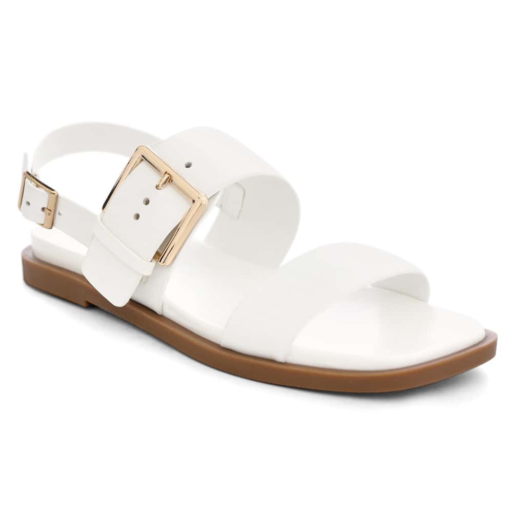 Meadow Sandal in White Leather