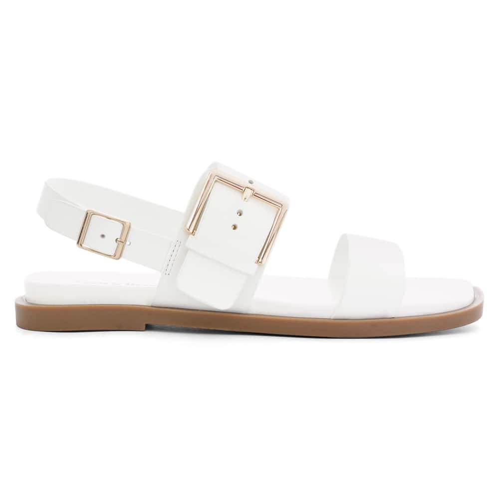 Meadow Sandal in White Leather