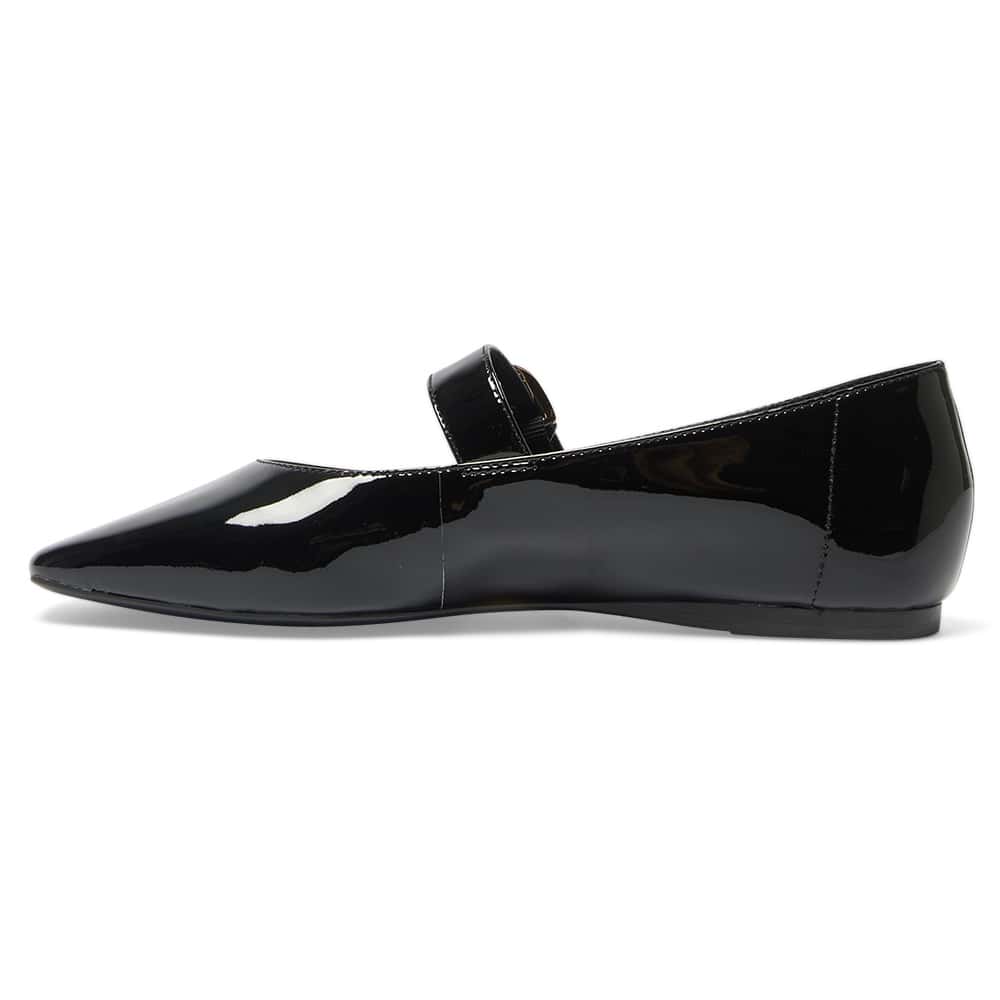 Melrose Flat in Black Patent