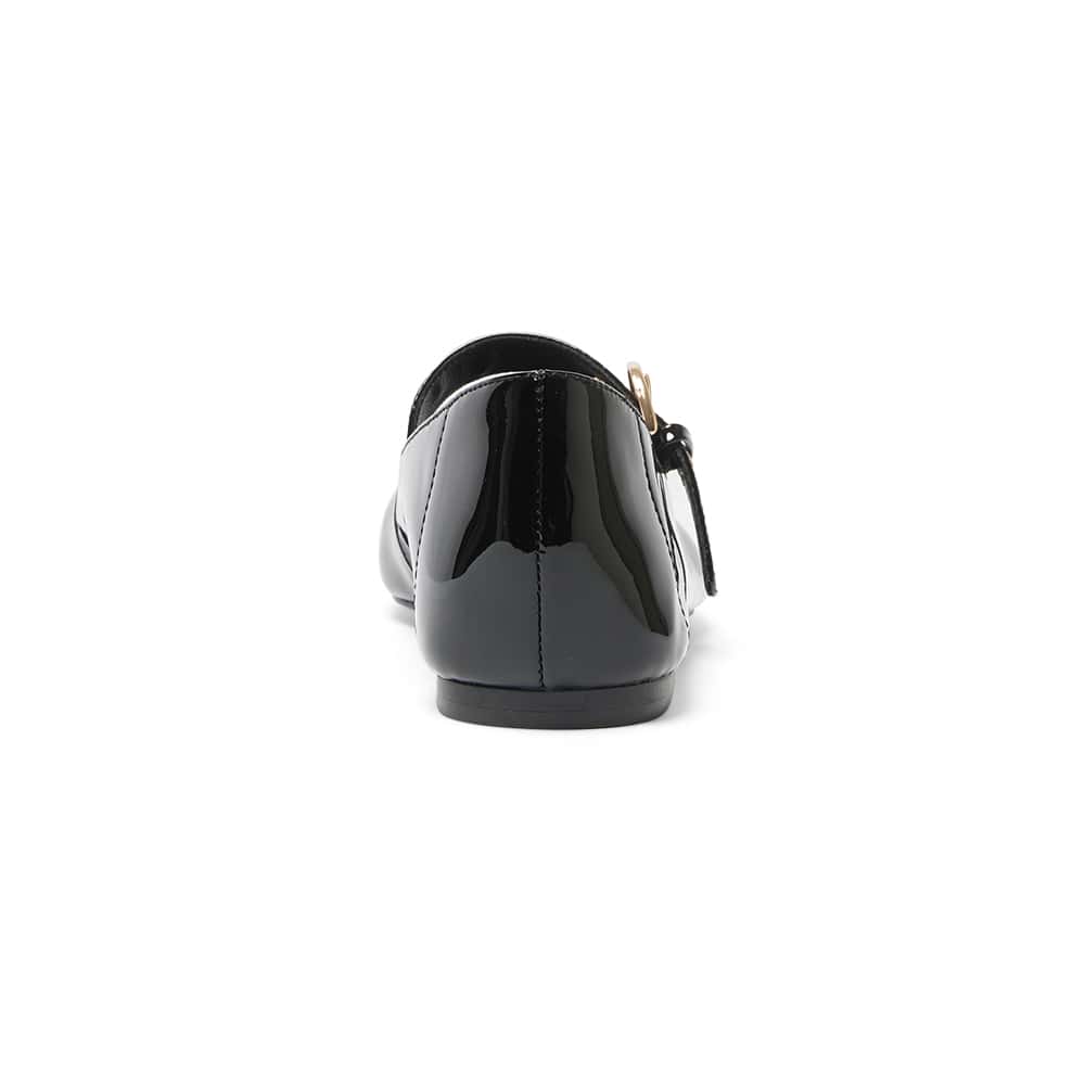 Melrose Flat in Black Patent