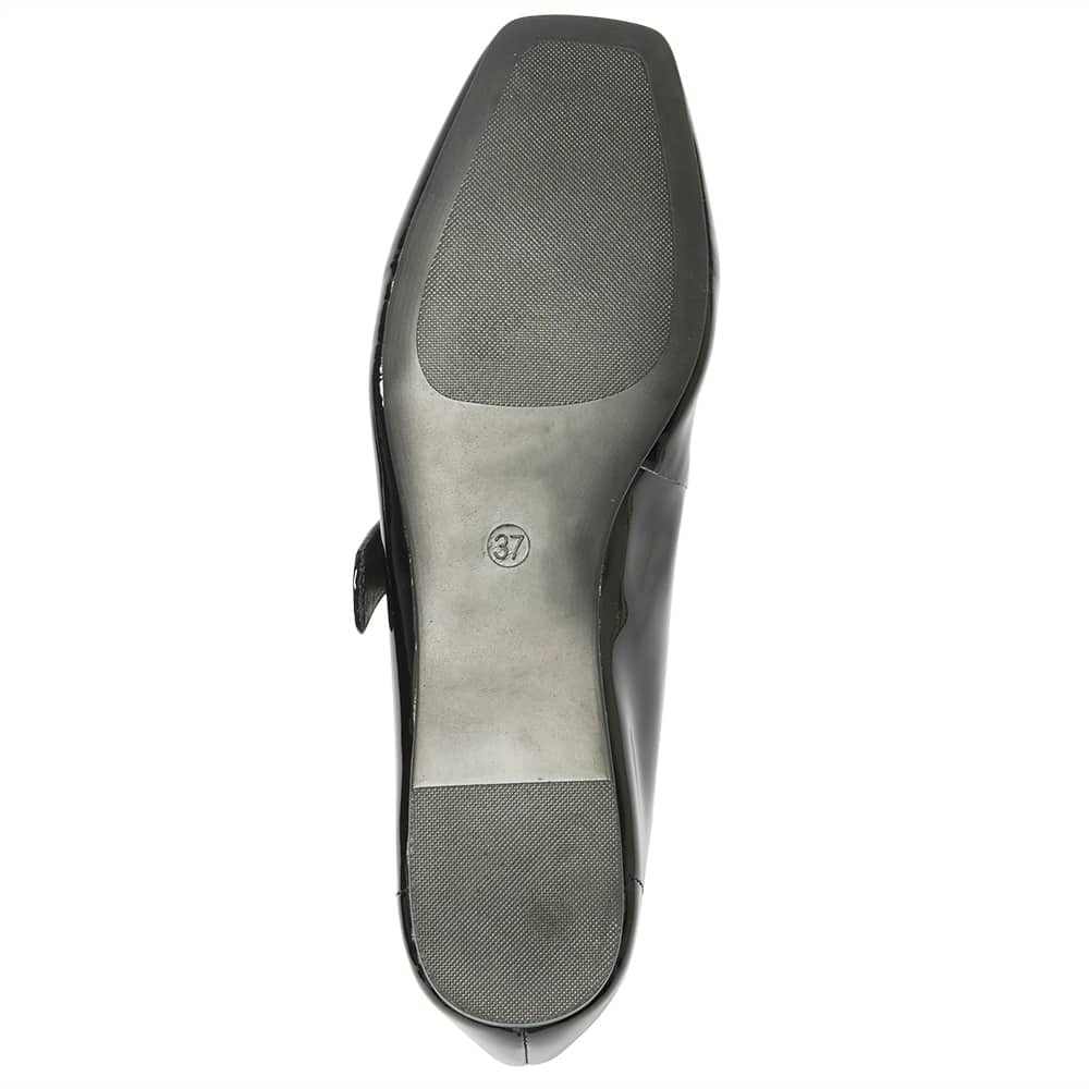 Melrose Flat in Black Patent