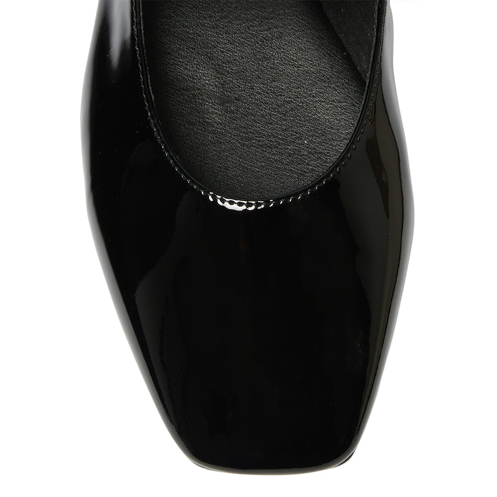 Melrose Flat in Black Patent