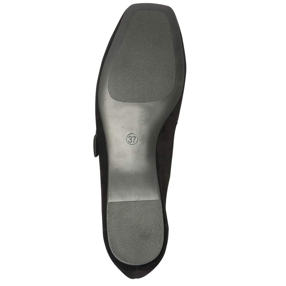 Melrose Ballet Flat in Black Suede