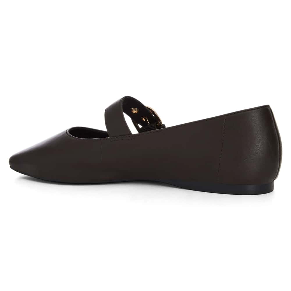 Melrose Ballet Flat in Chocolate  Leather