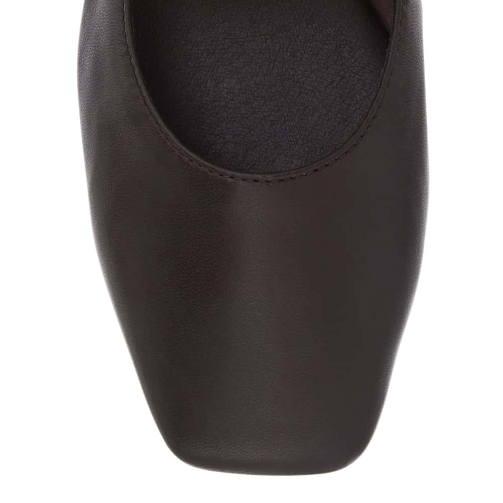 Melrose Ballet Flat in Chocolate  Leather