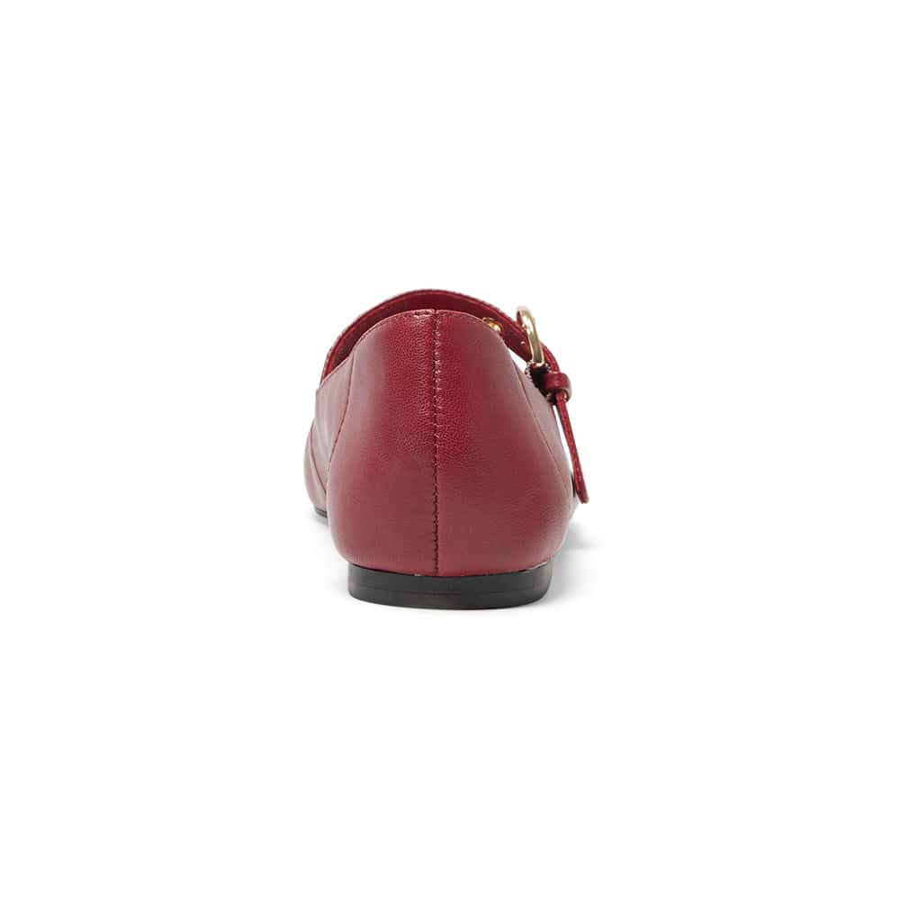 Melrose Ballet Flat in Red Leather