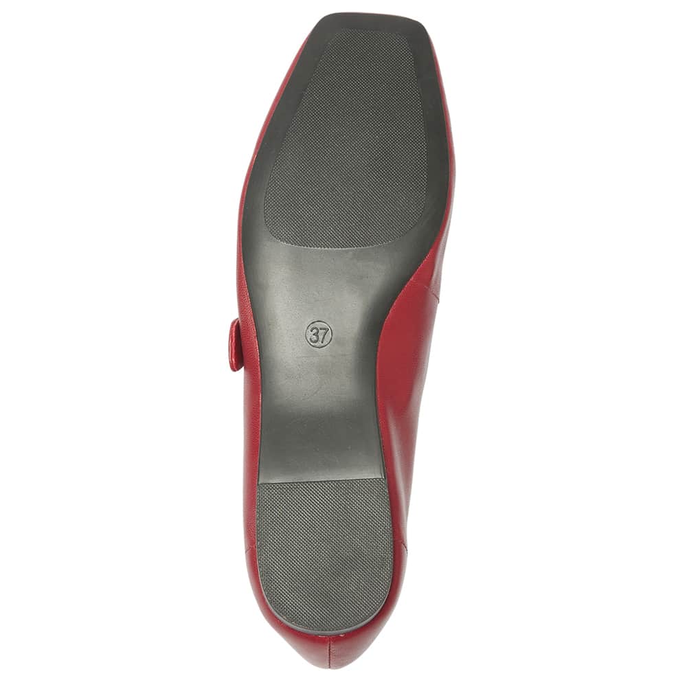 Melrose Ballet Flat in Red Leather