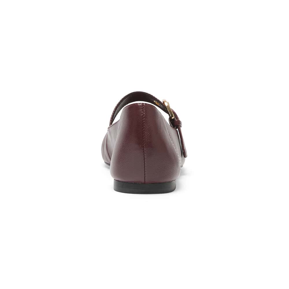 Melrose Ballet Flat in Wine   Leather