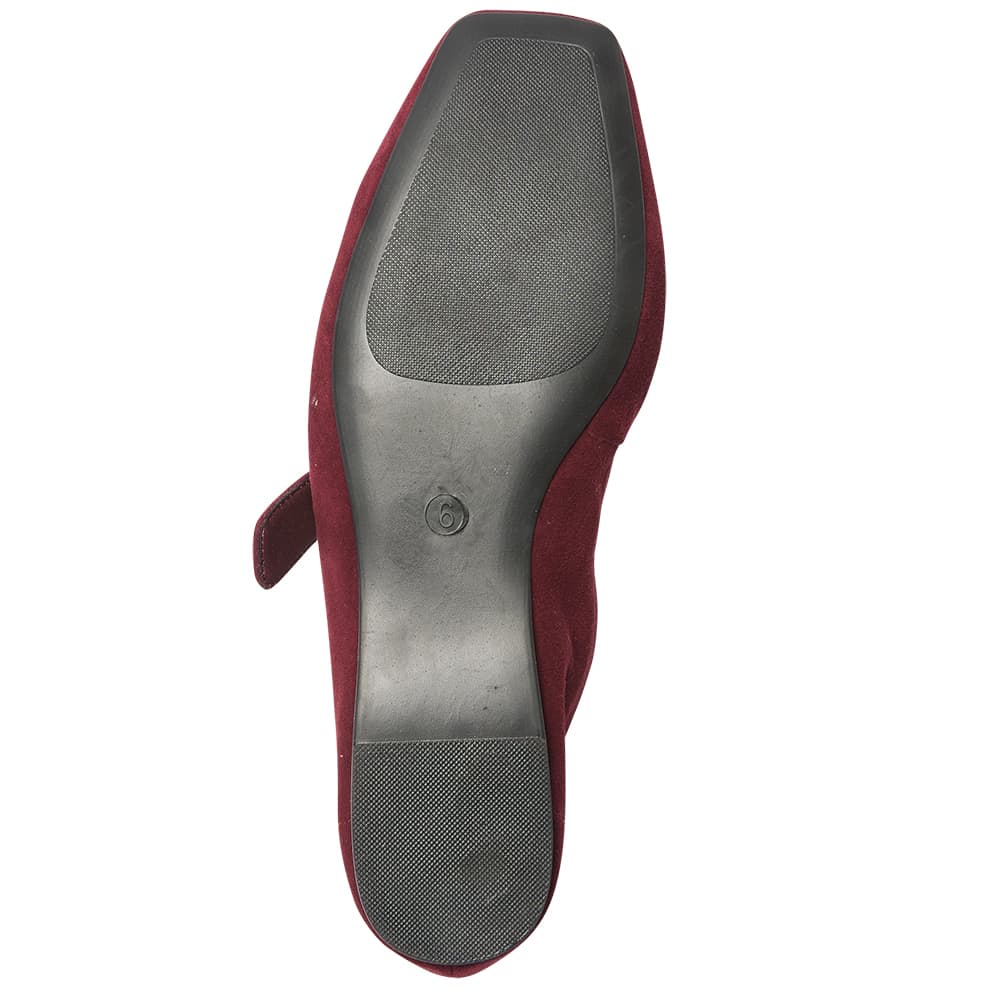 Melrose Ballet Flat in Wine  Suede