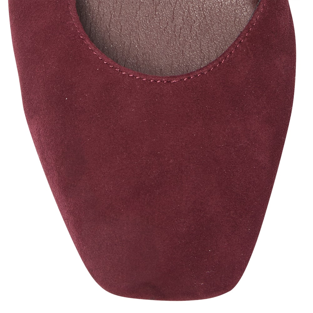 Melrose Ballet Flat in Wine  Suede