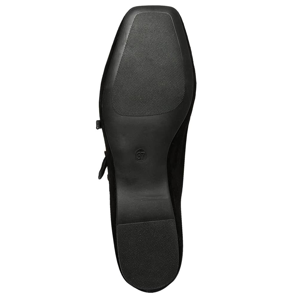 Millie Ballet Flat in Black Suede
