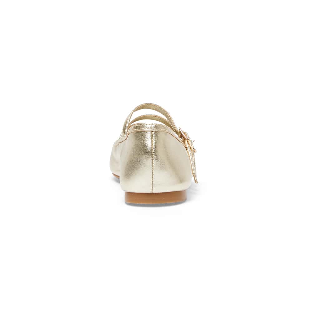 Millie Ballet Flat in Gold Metallic
