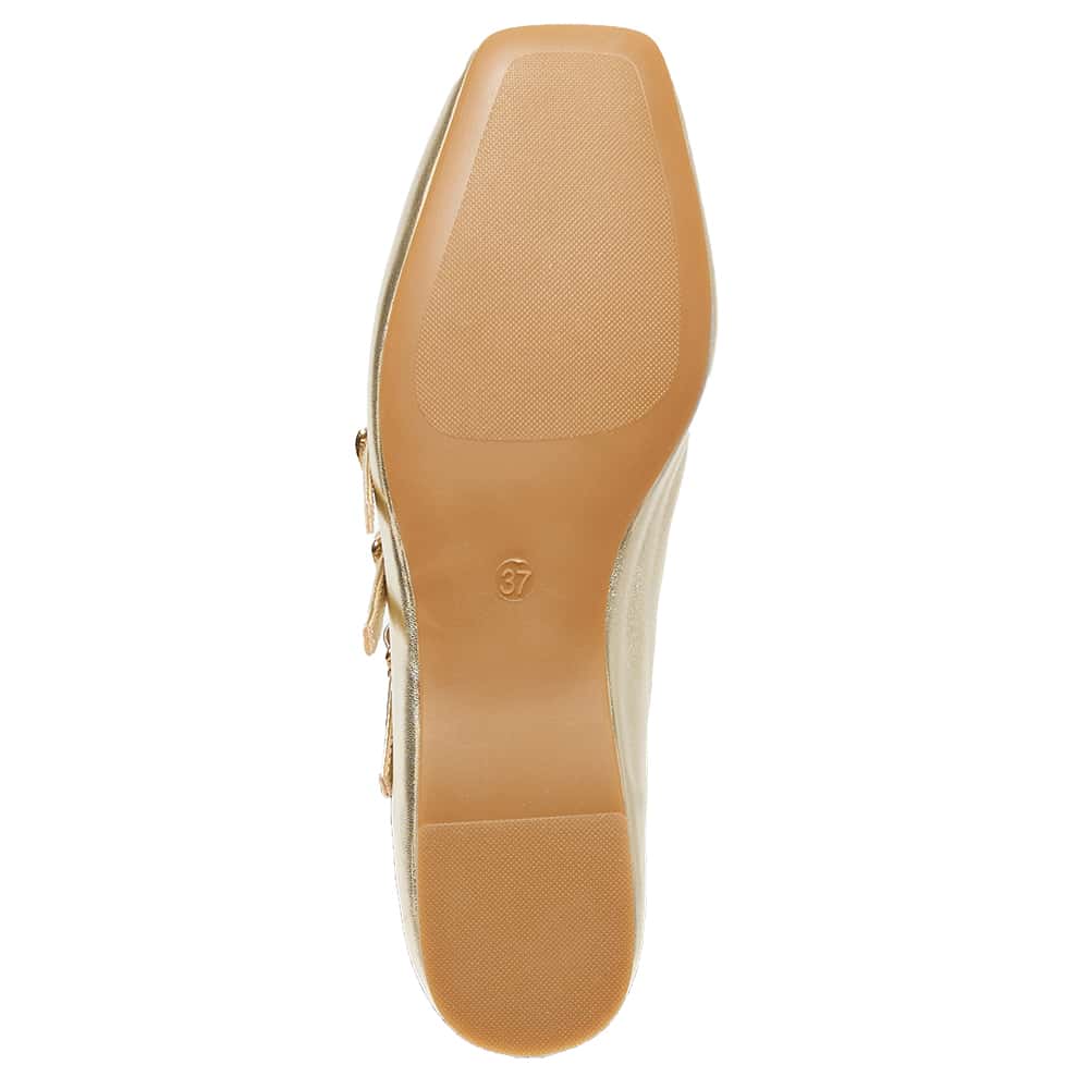 Millie Ballet Flat in Gold Metallic