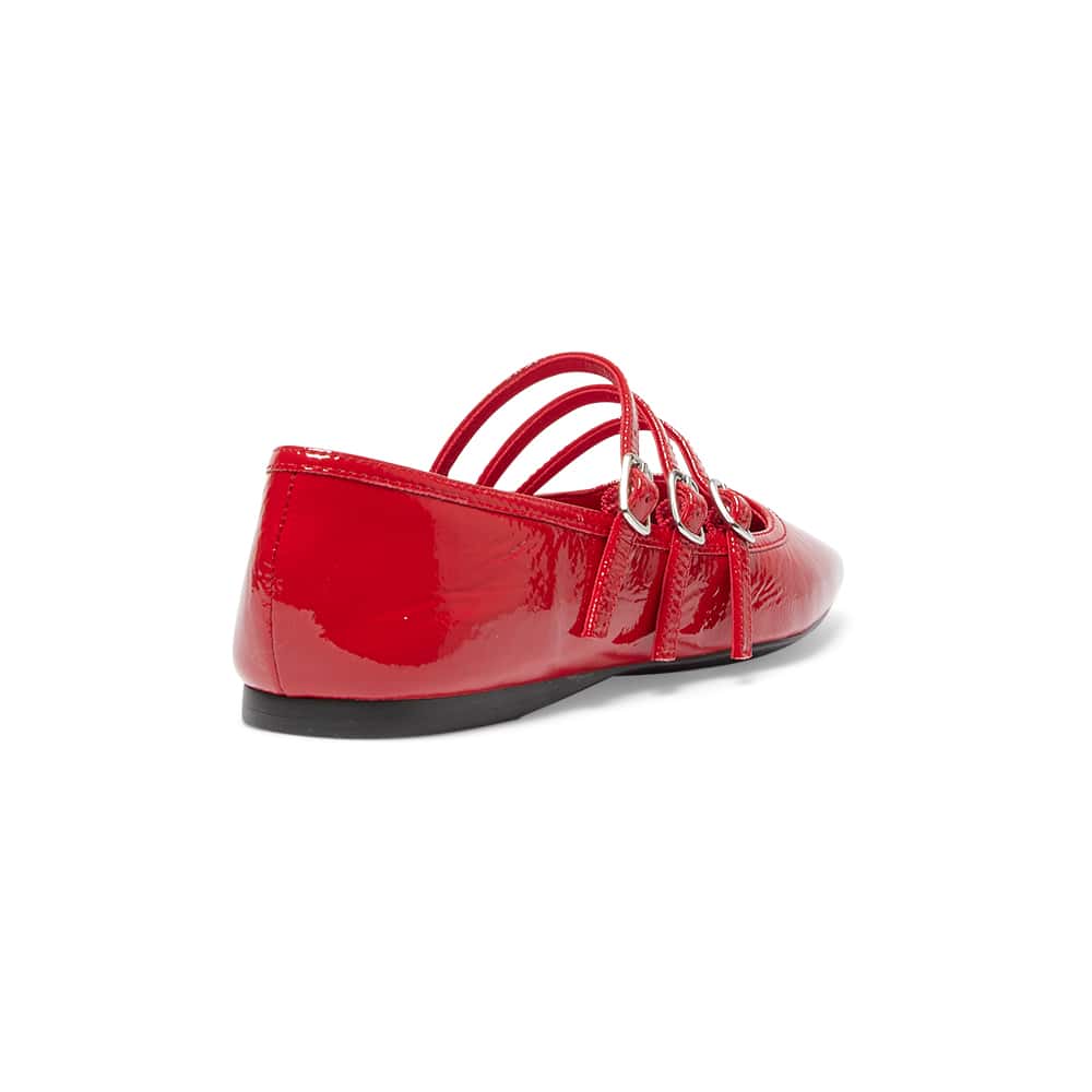 Millie Ballet Flat in Red Patent