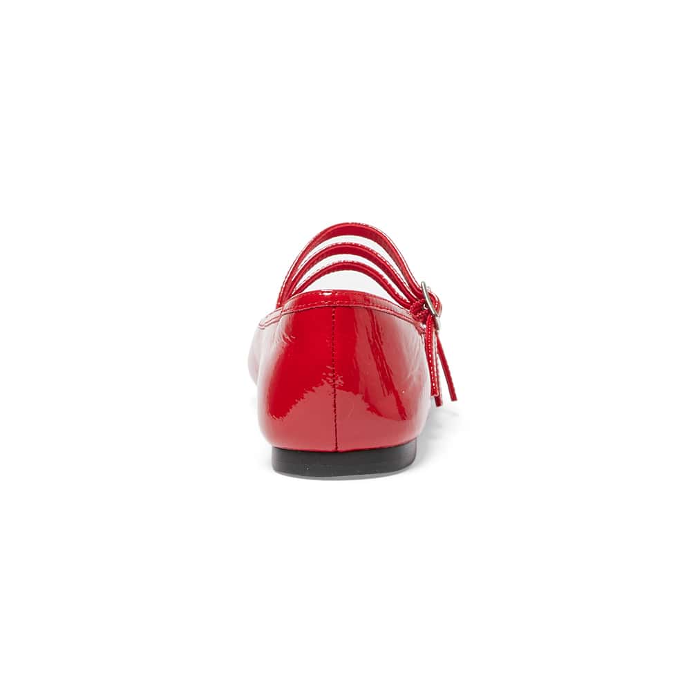 Millie Ballet Flat in Red Patent