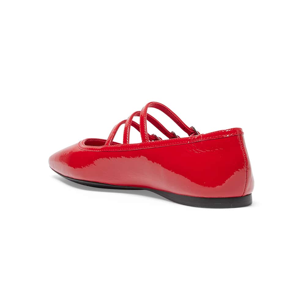 Millie Ballet Flat in Red Patent