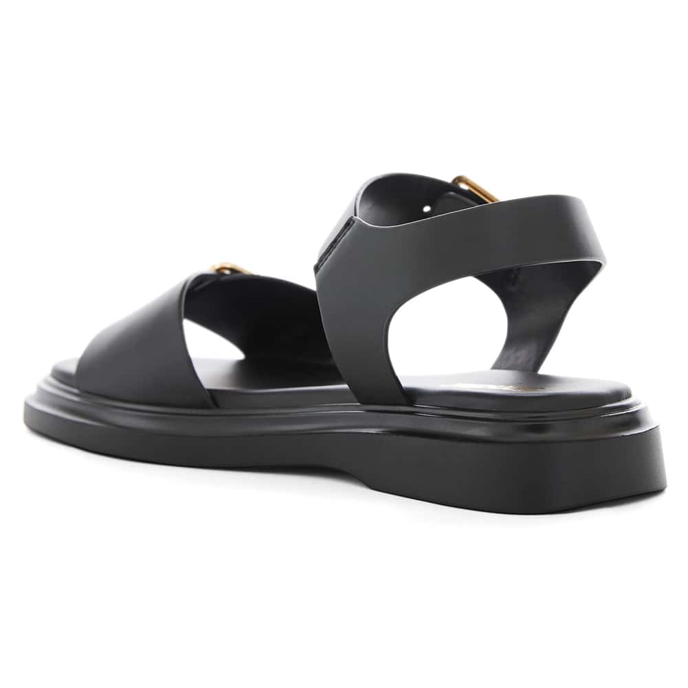 Mimi Sandal in Black Smooth