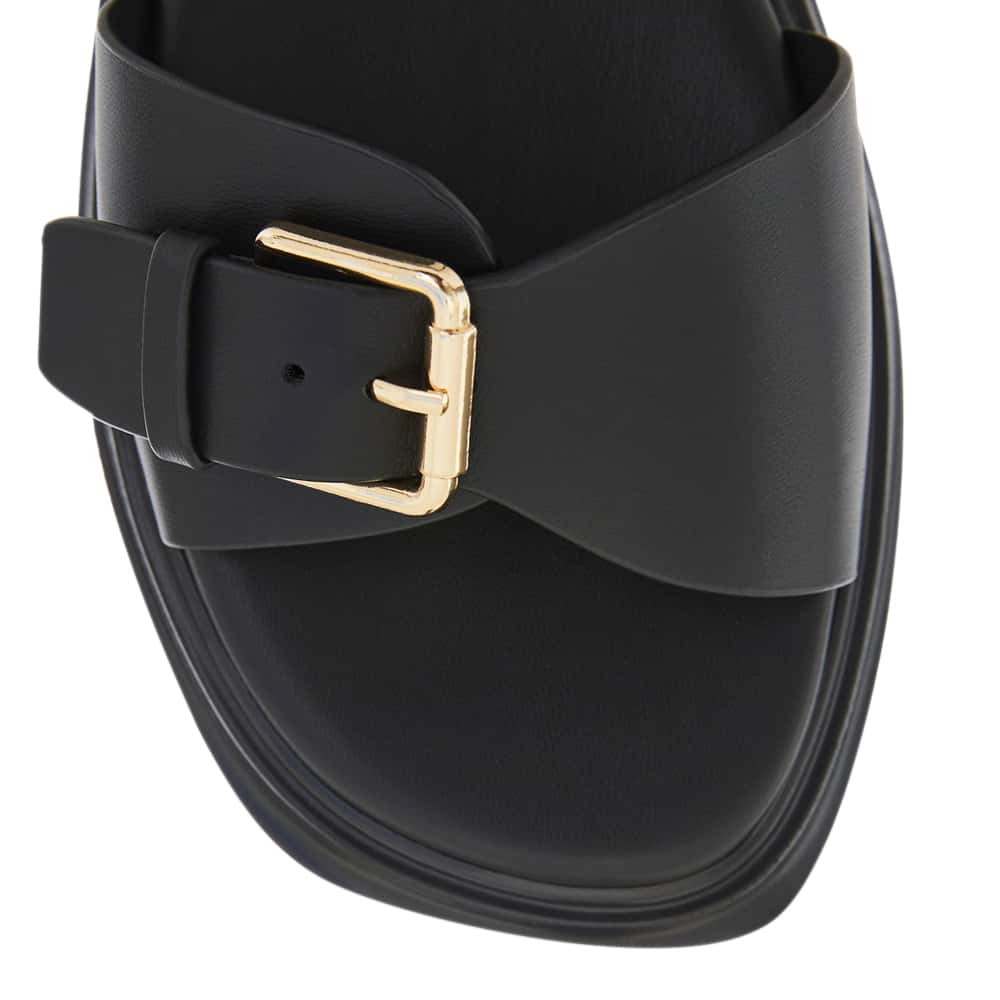Mimi Sandal in Black Smooth