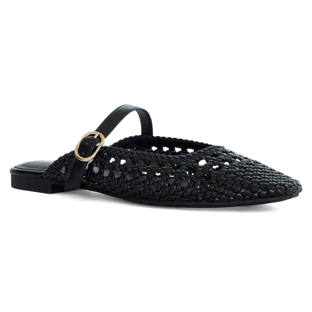 Mirabel Ballet Flat in Black Weave
