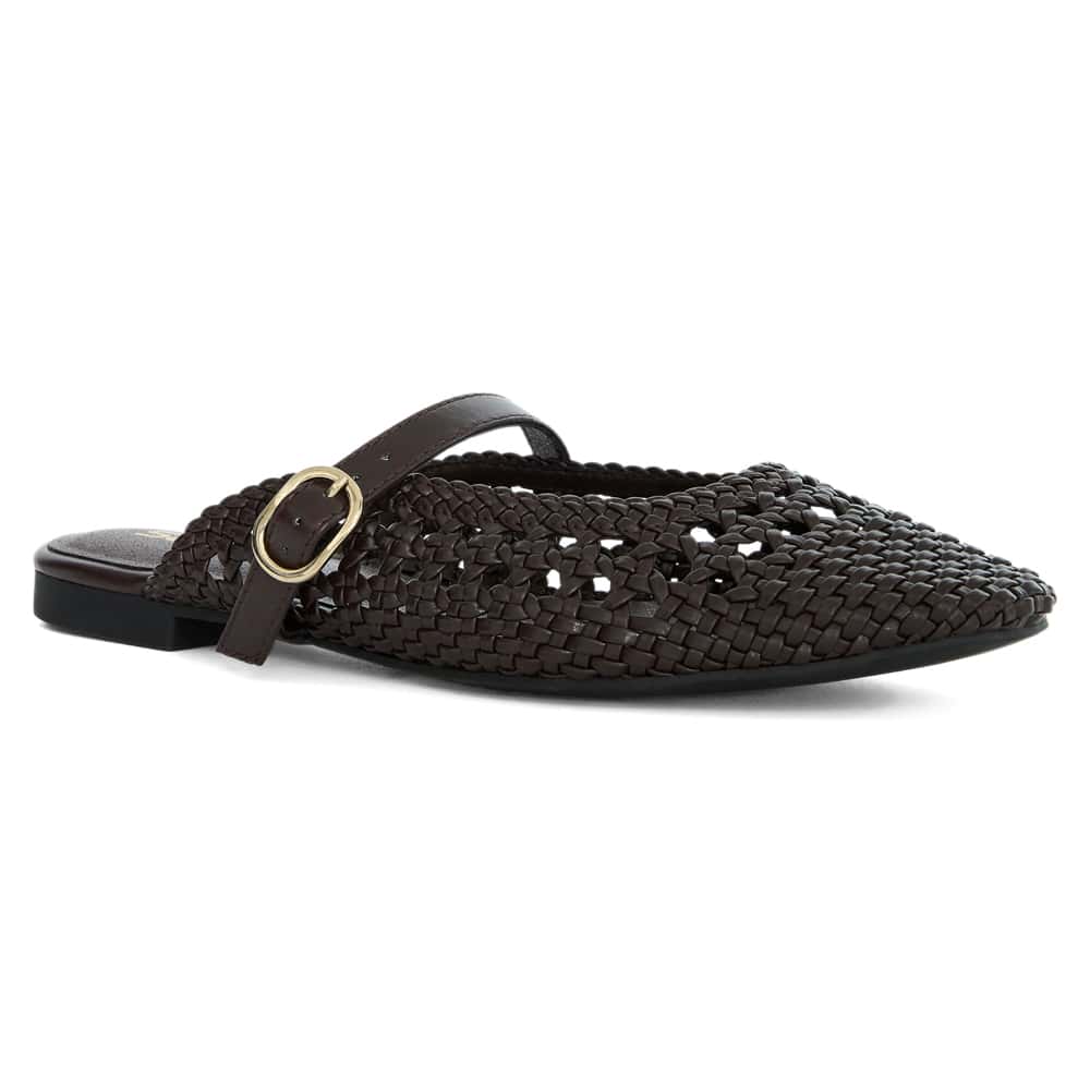 Mirabel Ballet Flat in Chocolate Weave