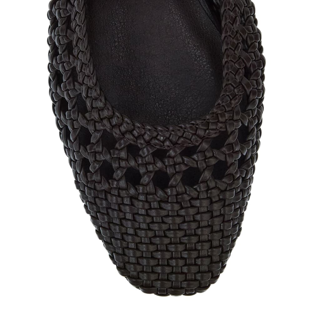Mirabel Ballet Flat in Chocolate Weave