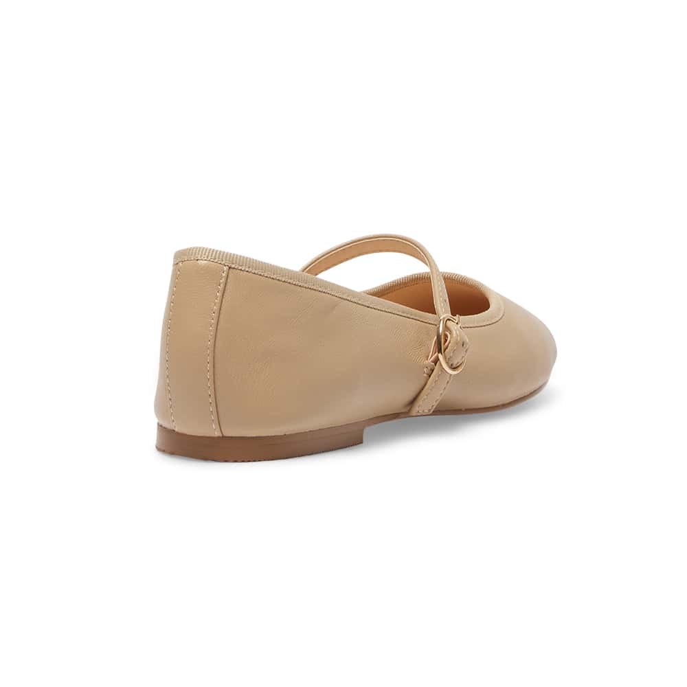 Molly Ballet Flat in Nude Leather