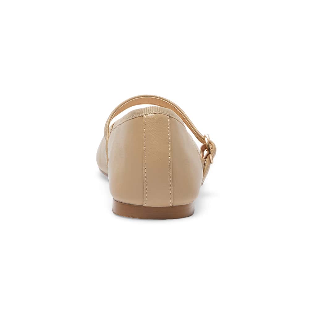 Molly Ballet Flat in Nude Leather