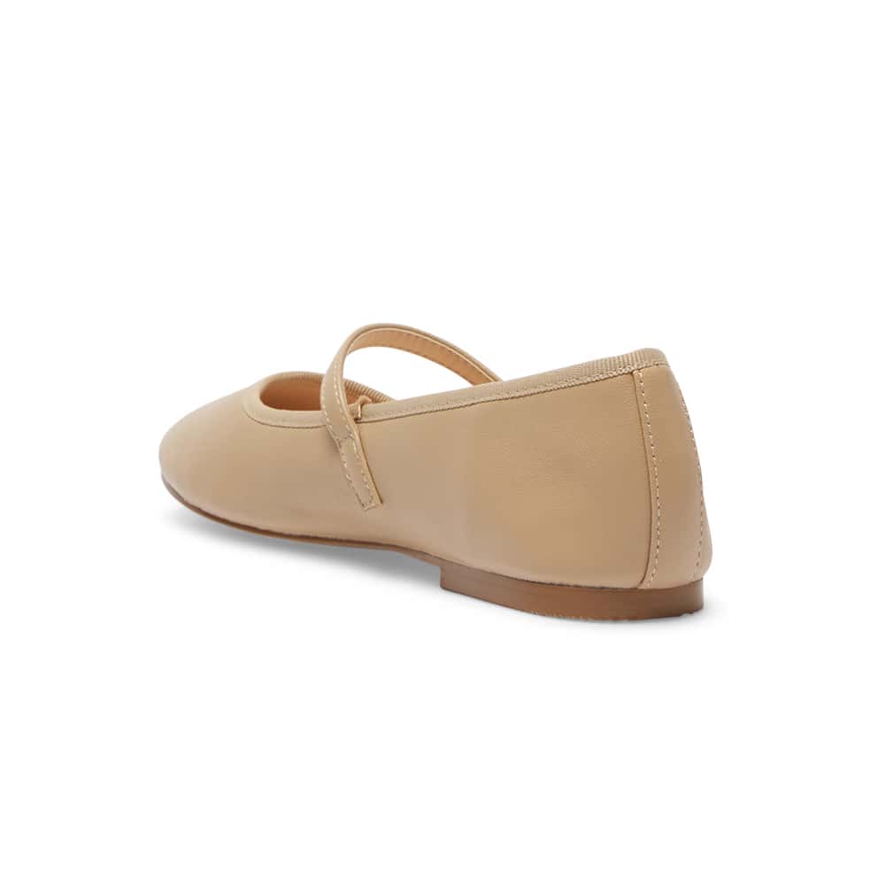 Molly Ballet Flat in Nude Leather